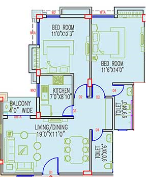 Floor Plan ekam solace Floor Plan Floor Plan