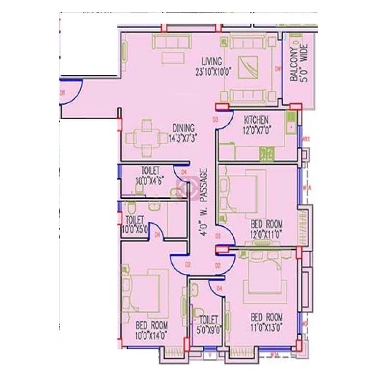 Floor Plan ekam solace Floor Plan Floor Plan