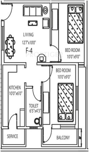 Devi Bhavya Avenue (2BHK+1T (623 sq ft) 623 sq ft)
