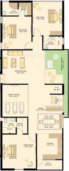 White Waters White Water (3BHK+3T (2,700 sq ft) 2700 sq ft)