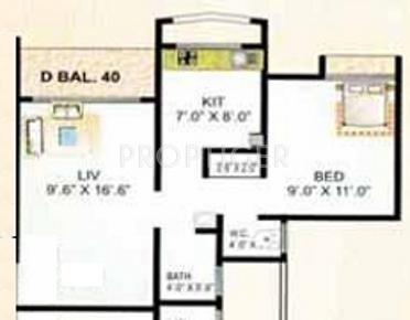 Sagar City (1BHK+1T (575 sq ft) 575 sq ft) Sagar City (1BHK+1T (575 sq ft) 575 sq ft)