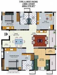 Hill County Hill County Apartment (2BHK+2T (1,770 sq ft) Study Room 1770 sq ft) Hill County Hill County Apartment (2BHK+2T (1,770 sq ft) Study Room 1770 sq ft)