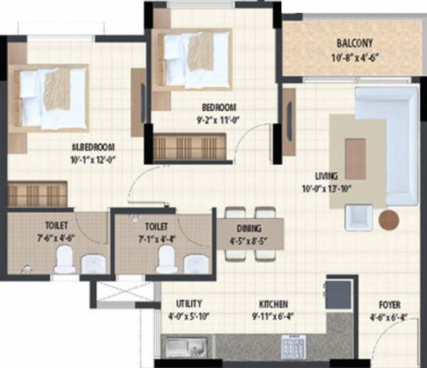 Sankalp Temple Trees (2BHK+2T (859 sq ft) 859 sq ft) Sankalp Temple Trees (2BHK+2T (859 sq ft) 859 sq ft)