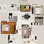 Aakar Acropolis (2BHK+2T (1,500 sq ft) + Study Room 1500 sq ft)