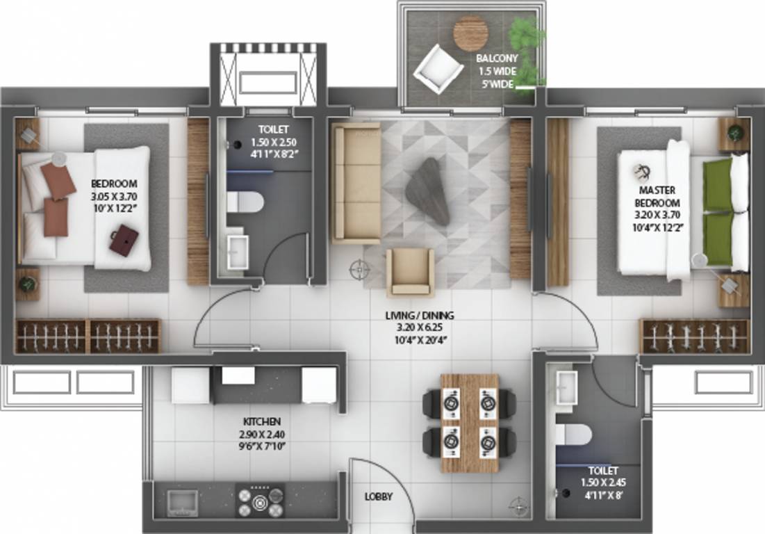 Amanora Gold Towers 44 45 And 46 (2BHK+2T (613.11 sq ft) 613.11 sq ft) Amanora Gold Towers 44 45 And 46 (2BHK+2T (613.11 sq ft) 613.11 sq ft)