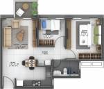 Amanora Gold Towers 44 45 And 46 (1BHK+1T (510.42 sq ft) + Study Room 510.42 sq ft)