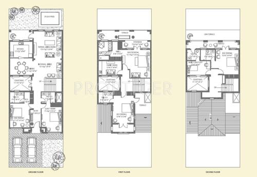 Emaar The Villas (5BHK+6T (3,550 sq ft)   Servant Room 3550 sq ft)