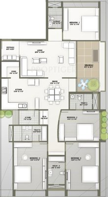 Sun Embark (4BHK+4T (3,010 sq ft) Pooja Room 3010 sq ft) Sun Embark (4BHK+4T (3,010 sq ft) Pooja Room 3010 sq ft)