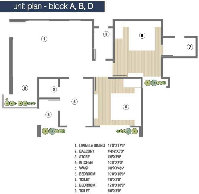 Status Elysium (2BHK+2T (654.34 sq ft) 654.34 sq ft)