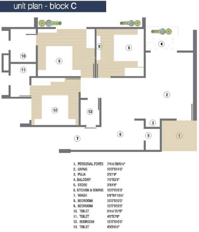 Status Elysium (3BHK+3T (818.06 sq ft) 818.06 sq ft)