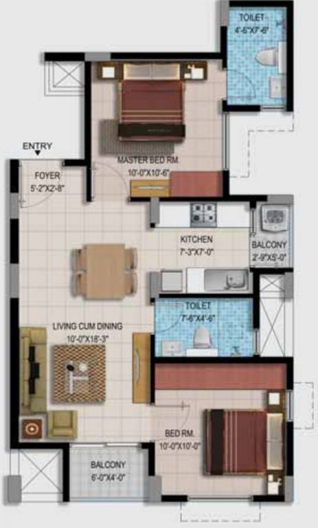 Provident Too Good Homes (2BHK+2T (907 sq ft) 907 sq ft) Provident Too Good Homes (2BHK+2T (907 sq ft) 907 sq ft)