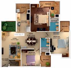 Sushma Crescent (3BHK+2T (1,590 sq ft) 1590 sq ft) Sushma Crescent (3BHK+2T (1,590 sq ft) 1590 sq ft)