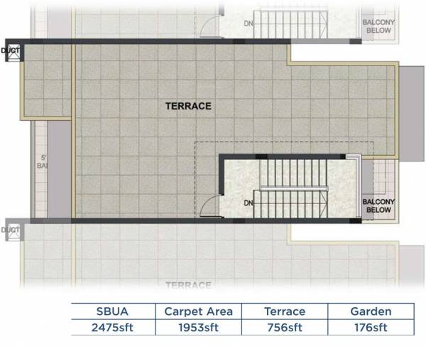 Mantri Courtyard P4 (3BHK+3T (2,475 sq ft) 2475 sq ft)