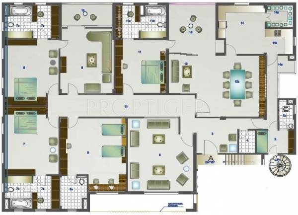 Adi Heritage Heritage Elite Floor Plan (4BHK+3T)