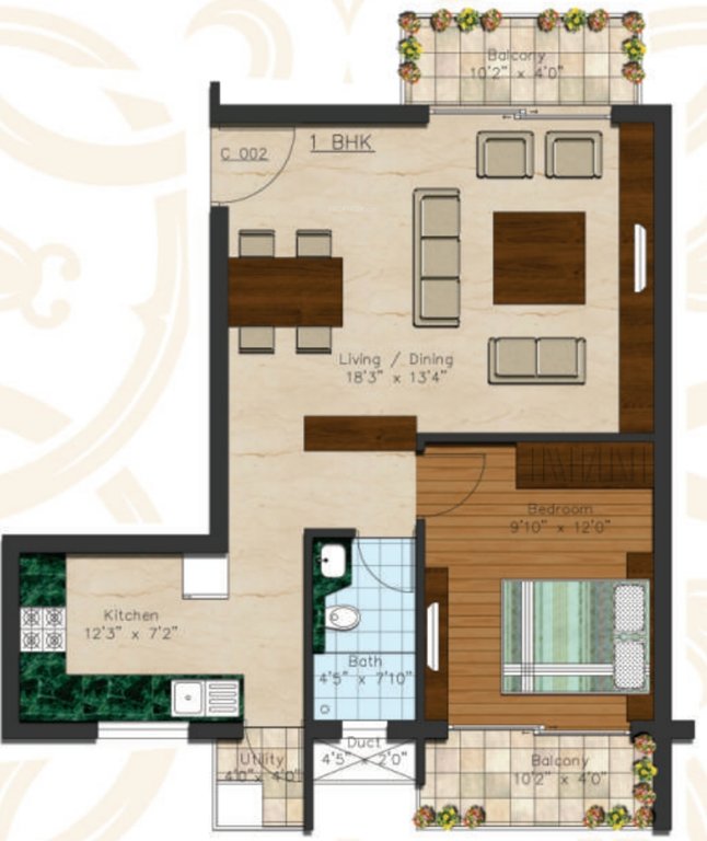 Preeti Bella Casa (1BHK+1T (714.83 sq ft) 714.83 sq ft)