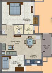 Doshi Euphoria (2BHK+2T (785 sq ft) 785 sq ft)