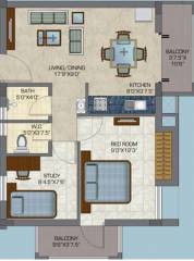 Doshi Euphoria (2BHK+2T (825 sq ft) 825 sq ft)