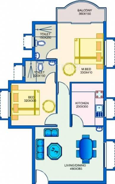 Anvita Anvita Residency (2BHK+2T (1,289 sq ft) 1289 sq ft)