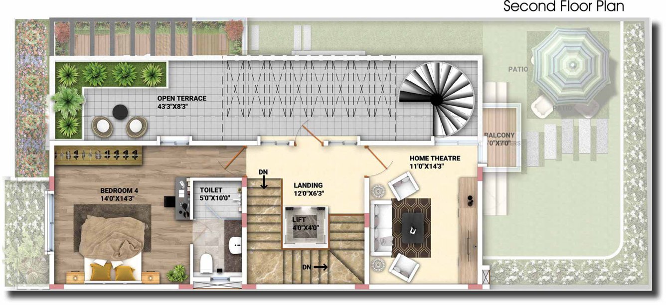 MIMS Northbrook (4BHK+4T (3,363 sq ft) 3363 sq ft)
