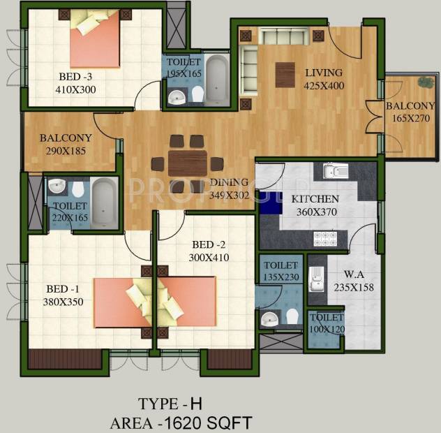 Sowparnika Suryakiran (3BHK+4T (1,620 sq ft) 1620 sq ft)