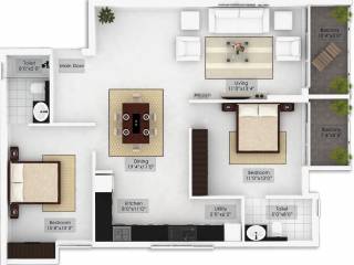 Northernsky Palmstreak (2BHK+2T (1,330 sq ft) 1330 sq ft)