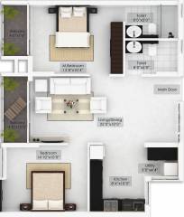 Northernsky Palmstreak (2BHK+2T (1,040 sq ft) 1040 sq ft)