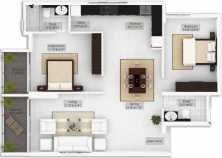 Northernsky Palmstreak (2BHK+2T (1,265 sq ft) 1265 sq ft)