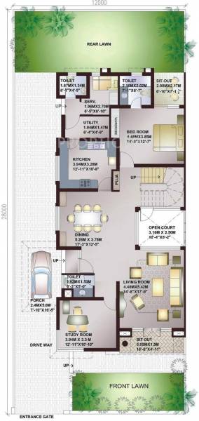 Ansal Palm Grove Villas (4BHK+5T (3,764 sq ft)   Study Room 3764 sq ft)