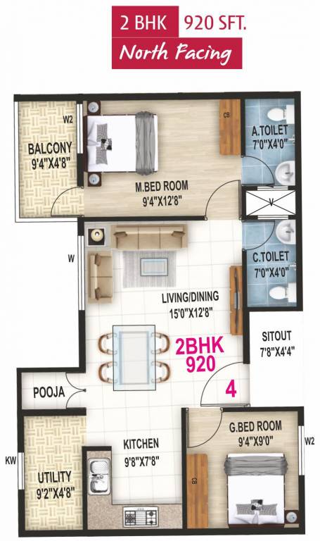 Vaastu Tranquil (2BHK+2T (920 sq ft) 920 sq ft)