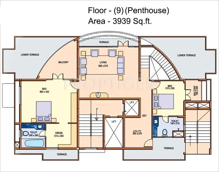 Skyline Royale (4BHK+4T (3,939 sq ft) 3939 sq ft)