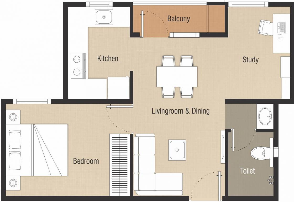 680 sq ft 1 BHK 1T Apartment for Sale in Nebula Companies Chennai Aavas ...