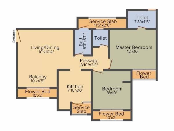 Al Mantasha Universe I Phase I (2BHK+2T (566 sq ft) 566 sq ft)