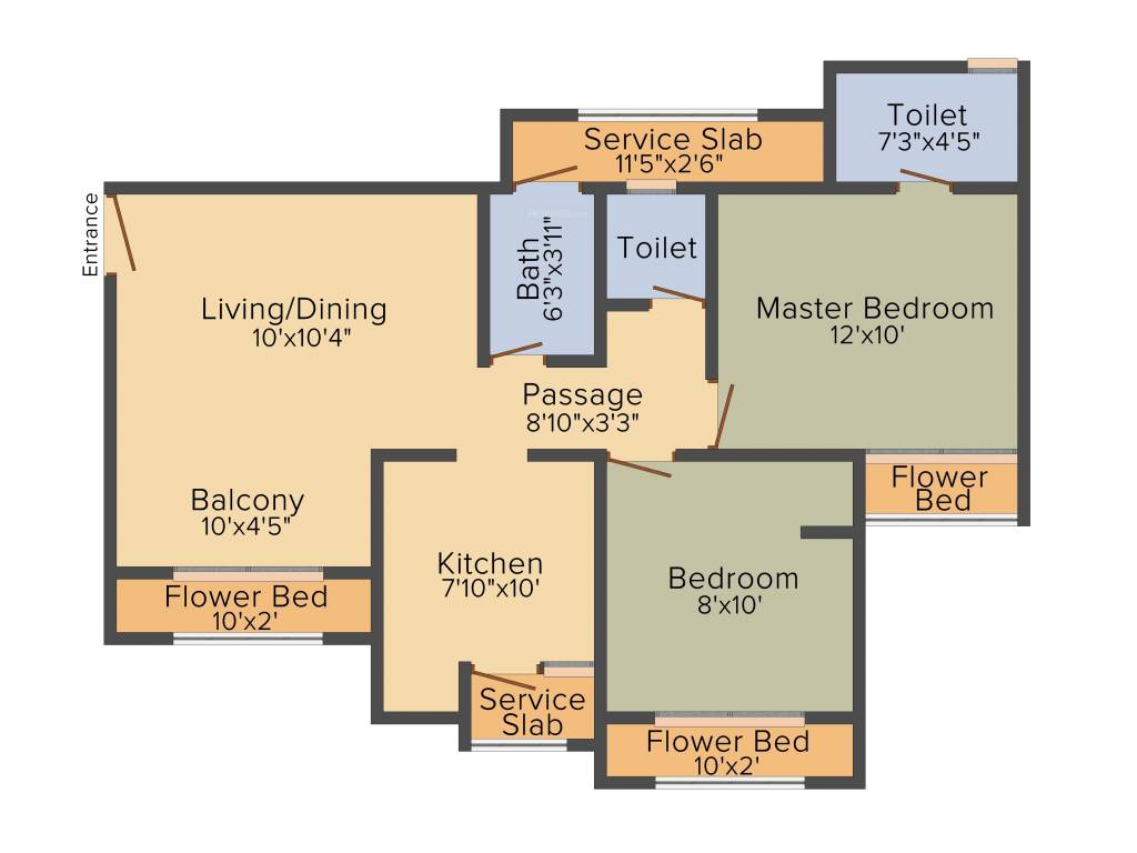 Al Mantasha Universe I Phase I (2BHK+2T (566 sq ft) 566 sq ft)