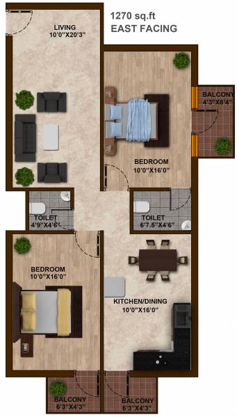 Jass Majesticka Phase 1 (2BHK+2T (1,270 sq ft) 1270 sq ft) Jass Majesticka Phase 1 (2BHK+2T (1,270 sq ft) 1270 sq ft)