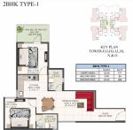 Supertech The Valley (2BHK+2T (689.11 sq ft) 689.11 sq ft)