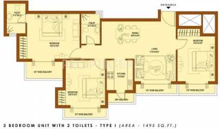 Amrapali Platinum (3BHK+2T (1,495 sq ft) 1495 sq ft) Amrapali Platinum (3BHK+2T (1,495 sq ft) 1495 sq ft)