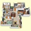 Santhi Arthanat Heritage (3BHK+3T (1,352 sq ft) 1352 sq ft)