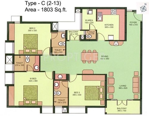 Skyline Palmshade (3BHK+3T (1,803 sq ft) 1803 sq ft) Skyline Palmshade (3BHK+3T (1,803 sq ft) 1803 sq ft)