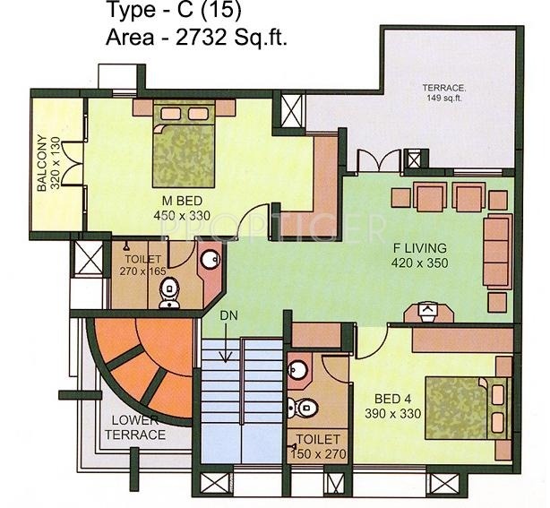 Skyline Palmshade (4BHK+4T (2,732 sq ft) 2732 sq ft)