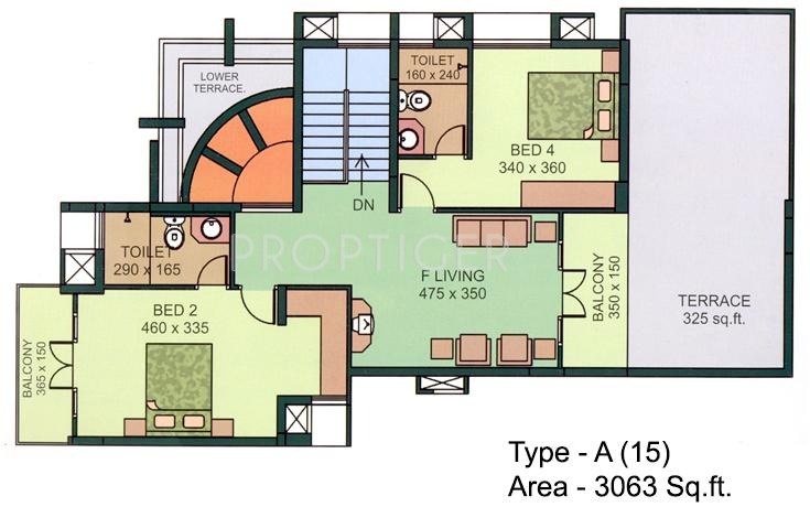 Skyline Palmshade (4BHK+4T (3,063 sq ft) 3063 sq ft)