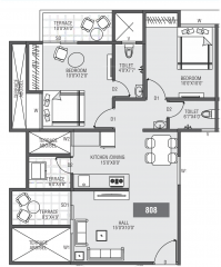 Moze Skyways Esfera 2 (2BHK+2T (740.56 sq ft) 740.56 sq ft) Moze Skyways Esfera 2 (2BHK+2T (740.56 sq ft) 740.56 sq ft)