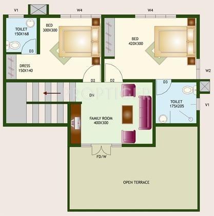 Sunpaul Green Meadows (3BHK+3T (1,650 sq ft) 1650 sq ft)