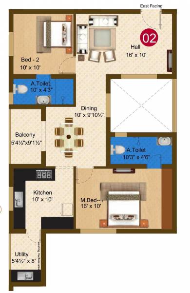 Sree Daksha Darza (2BHK+2T (1,242 sq ft) 1242 sq ft)