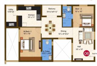 Sree Daksha Darza (2BHK+2T (1,274 sq ft) 1274 sq ft) Sree Daksha Darza (2BHK+2T (1,274 sq ft) 1274 sq ft)