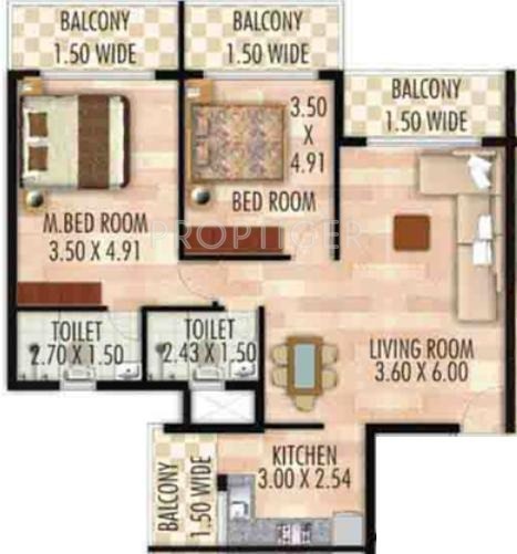 Nitin Socorro Gardens (2BHK+2T (1,181 sq ft) 1181 sq ft) Nitin Socorro Gardens (2BHK+2T (1,181 sq ft) 1181 sq ft)