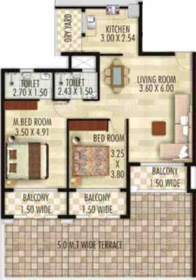 Nitin Socorro Gardens (2BHK+2T (1,749 sq ft) 1749 sq ft)