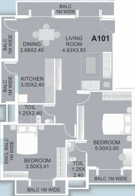Saldanha Green Valley (2BHK+2T (1,231.71 sq ft) 1231.71 sq ft) Saldanha Green Valley (2BHK+2T (1,231.71 sq ft) 1231.71 sq ft)