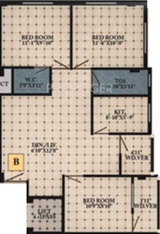 Sayanti Sayanti Apartment (2BHK+2T (960 sq ft) 960 sq ft)