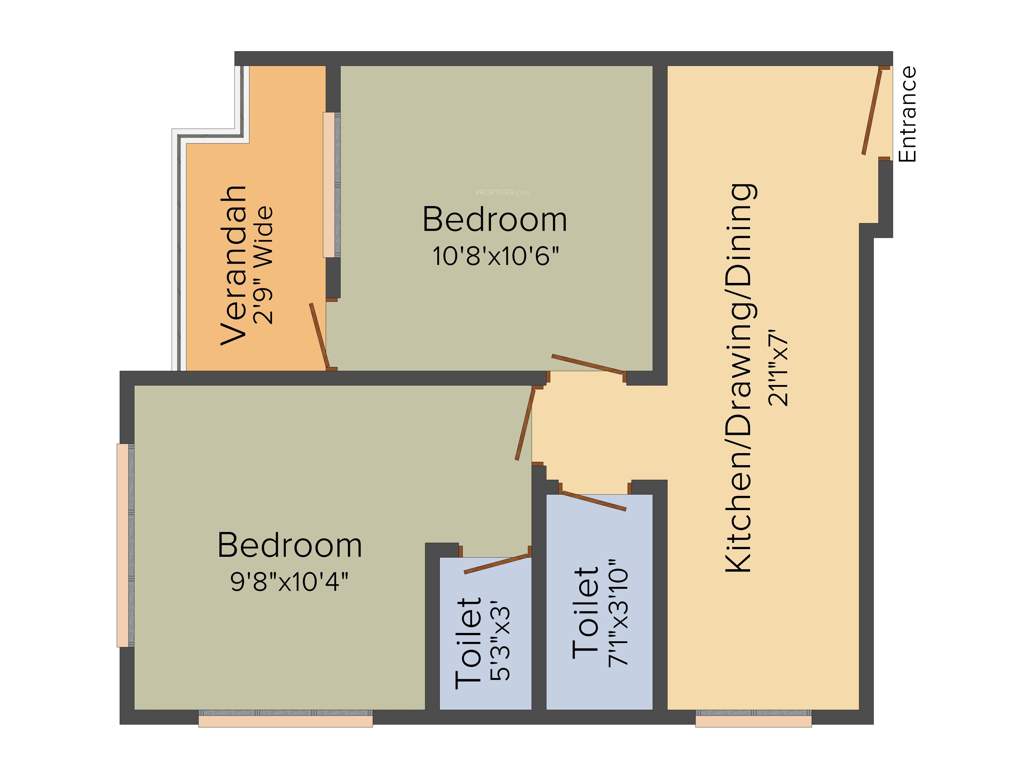 Artisan Residency (2BHK+2T (660 sq ft) 660 sq ft)