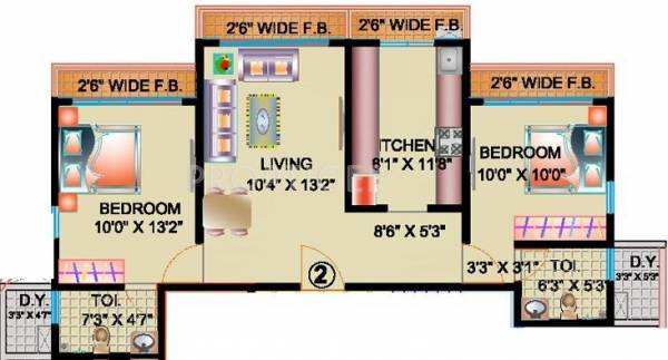 Bholenath Trinity Apartments (2BHK+2T (1,068 sq ft) 1068 sq ft) Bholenath Trinity Apartments (2BHK+2T (1,068 sq ft) 1068 sq ft)